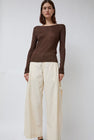 Deiji Studios Tab Pant in Off White