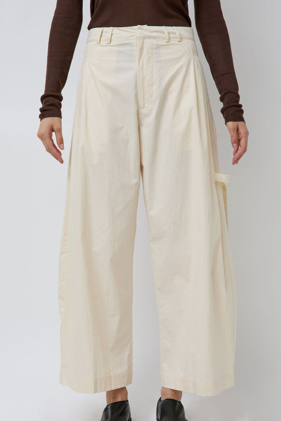Deiji Studios Tab Pant in Off White