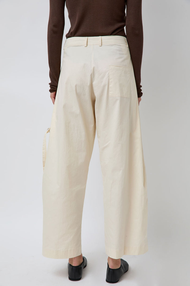 Deiji Studios Tab Pant in Off White