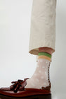 Exquisite J Sheer Dot Print Socks in Cream