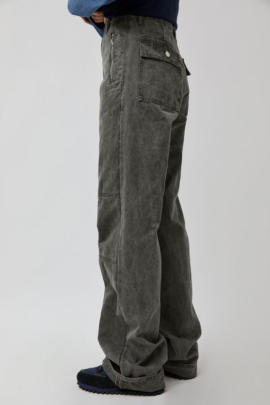 Façon Jacmin Palerma Biker Pant in Grey Olive