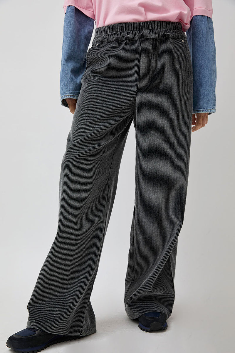 Façon Jacmin Polly Pant in Dark Grey Corduroy