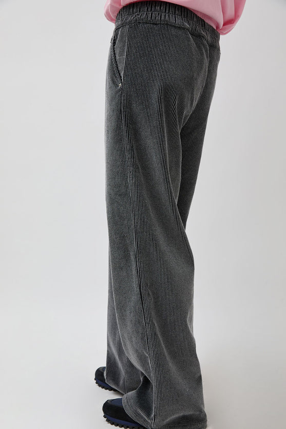 Façon Jacmin Polly Pant in Dark Grey Corduroy