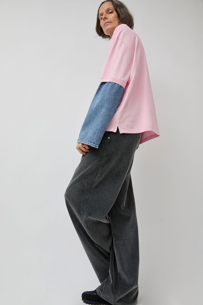 Façon Jacmin Tom Upcycling Long Sleeve Polo in Light Plain Pink