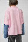 Façon Jacmin Tom Upcycling Long Sleeve Polo in Light Plain Pink