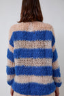 Guðrun & Guðrun Kavi Striped Sweater in Salmon and Blue Stripe