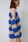 Guðrun & Guðrun Kavi Striped Sweater in Salmon and Blue Stripe