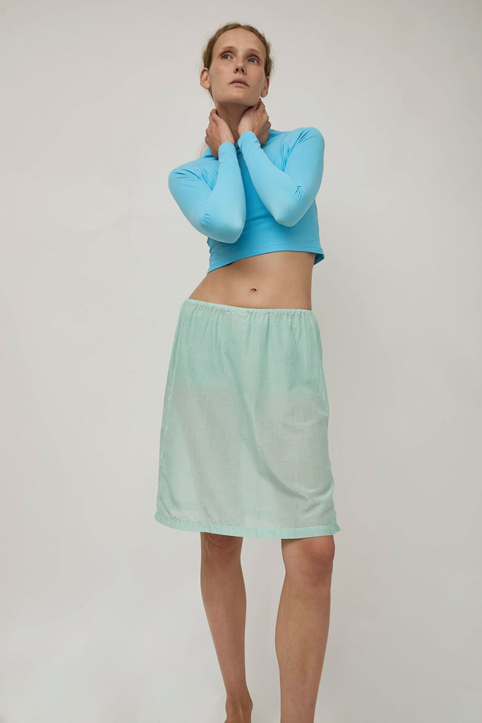 【AAKE】VOLUME MIDI SK Hakea Sheer Midi Skirt in Mint – No.6 Store