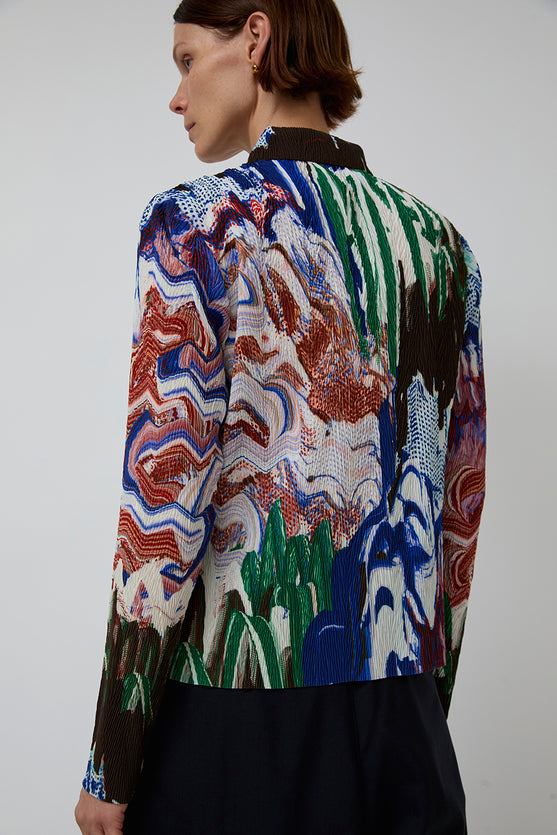 Henrik Vibskov Slope Blouse in Graphic Slopes Light