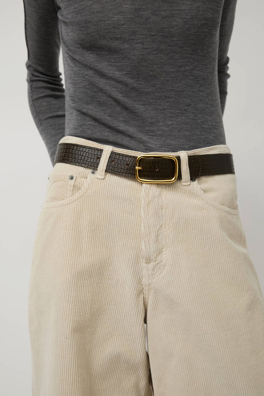 Herbert Frere Soeur La Sabin Batiste Belt in Batiste Kaki