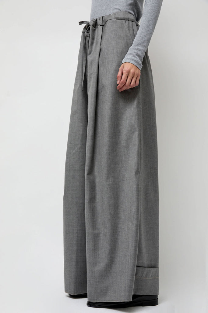 Highlight Studio Virgin Wool Tailored Shared Pants in Gray 