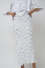 INSHADE Long Sequin Skirt in White