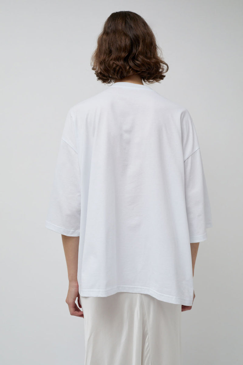 INSHADE Oversized T-Shirt with Sequins in White