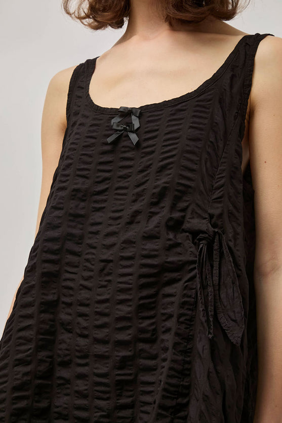 KkCo Knotted Slip Dress in Onyx
