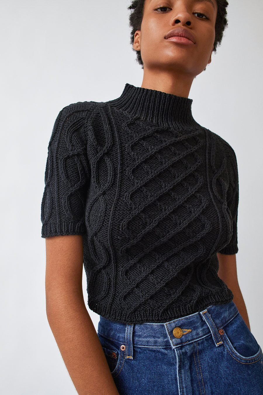 Kotika Braided Top in Black