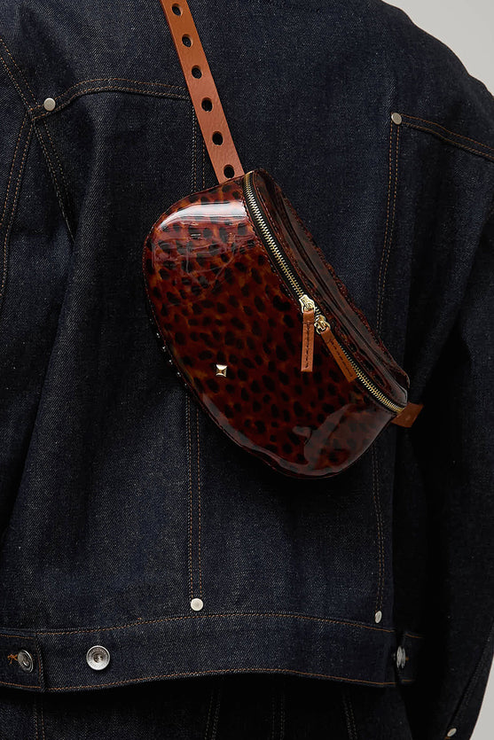 Herbert Frere Soeur La Lili Ecaille De Tortue Bag in Noir and Carey