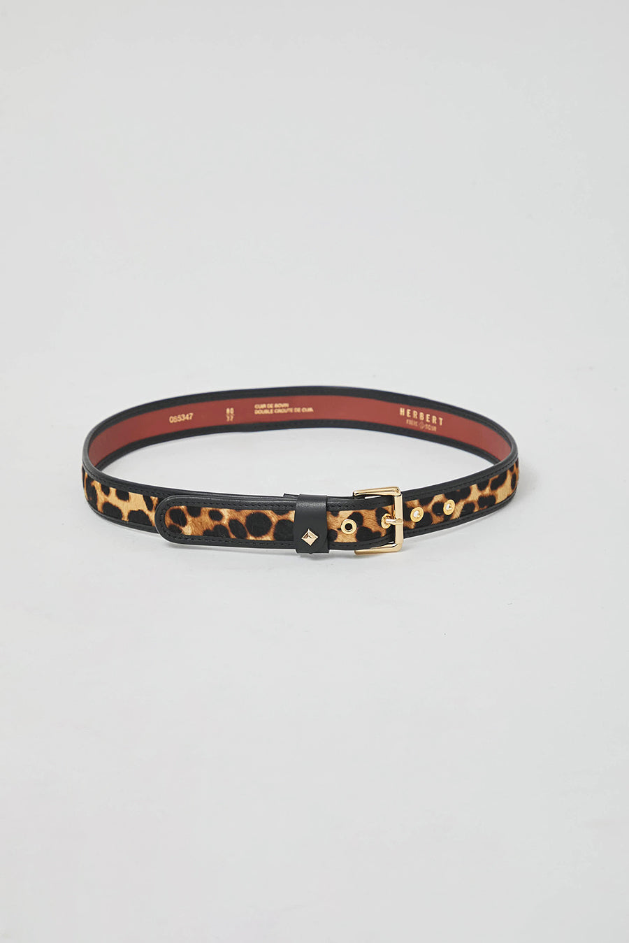 Herbert Frere Soeur La Turenne Leopard Gansée Belt in Leopard Noir