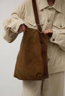 Herbert Frere Soeur Le Enzo Cran Velours Bag in Nutella and Tobacco