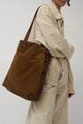 Herbert Frere Soeur Le Enzo Cran Velours Bag in Nutella and Tobacco