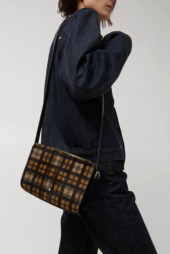 Herbert Frere Soeur Le New Bea Tartan in Noir and Tartan Bag