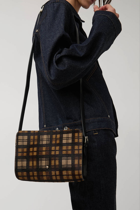 Herbert Frere Soeur Le New Bea Tartan in Noir and Tartan Bag