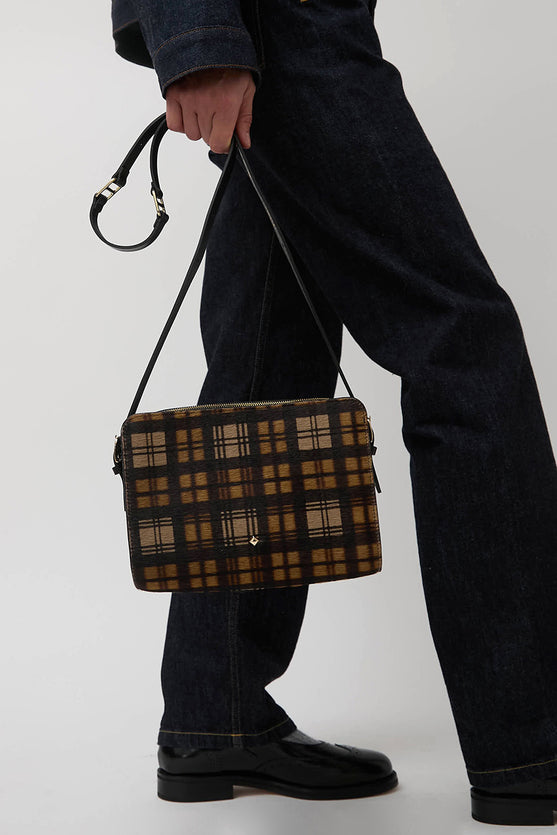 Herbert Frere Soeur Le New Bea Tartan in Noir and Tartan Bag
