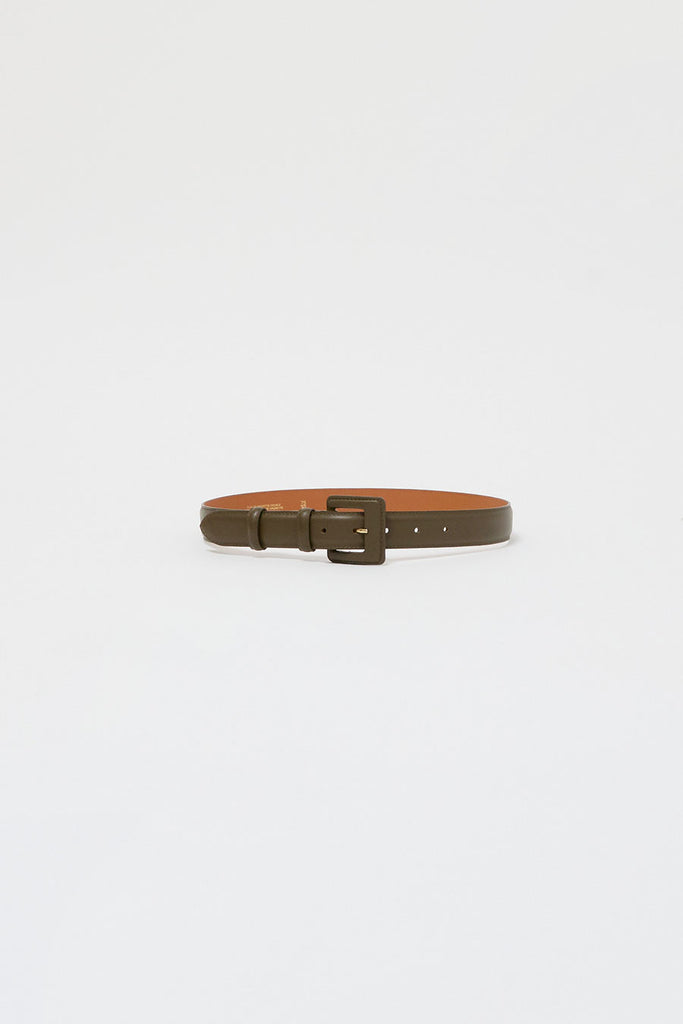 Maison Boinet Covered Buckle Leather Belt in Truffle – No.6 Store