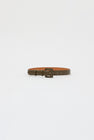 Maison Boinet Covered Buckle Leather Belt in Truffle