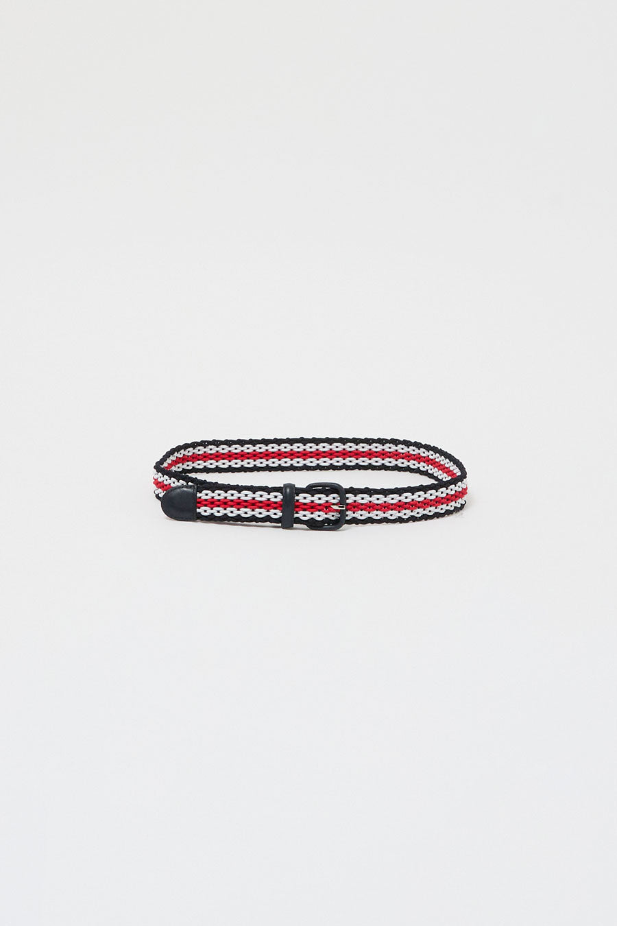 Maison Boinet Hand Braided Belt in Black White and Red