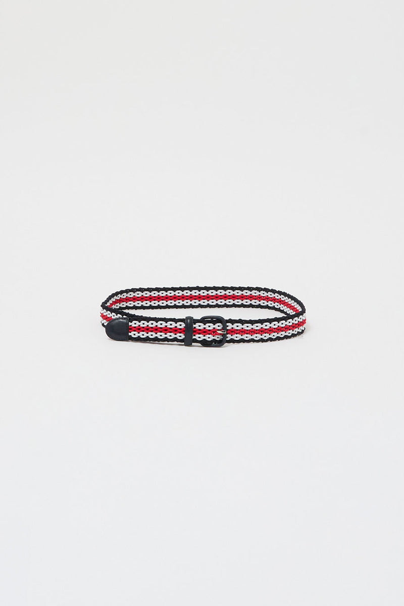 Maison Boinet Hand Braided Belt in Black White and Red