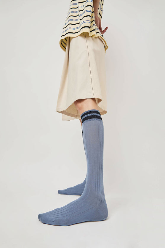 Maria La Rosa Bio Cotton Tube Socks in Indigo