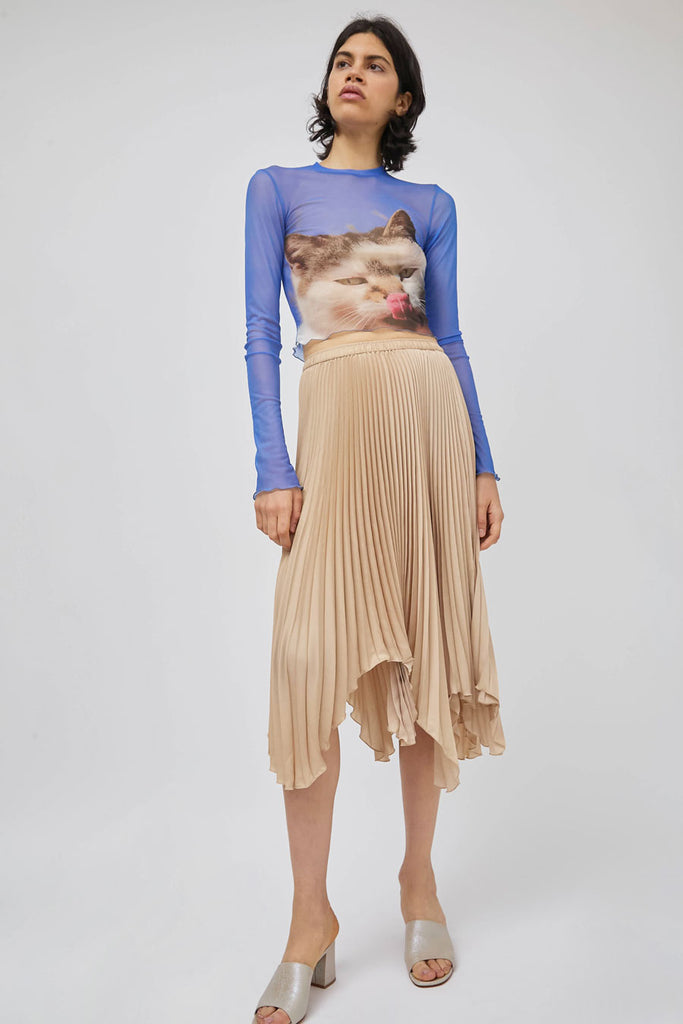 Marios Hop Pleated Skirt in Beige – No.6 Store