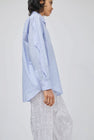 Marios Swing Shirt in Stripe White and Light Blue