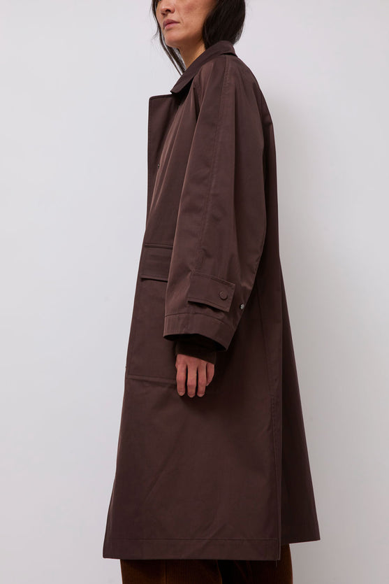 Mijeong Park Oversized Trench in Burgundy