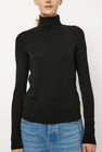 Mijeong Park Roll Neck Jersey Top in Black