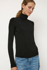 Mijeong Park Roll Neck Jersey Top in Black