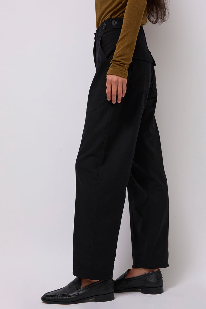 Mijeong Park Wool Blend Workwear Pants in Navy