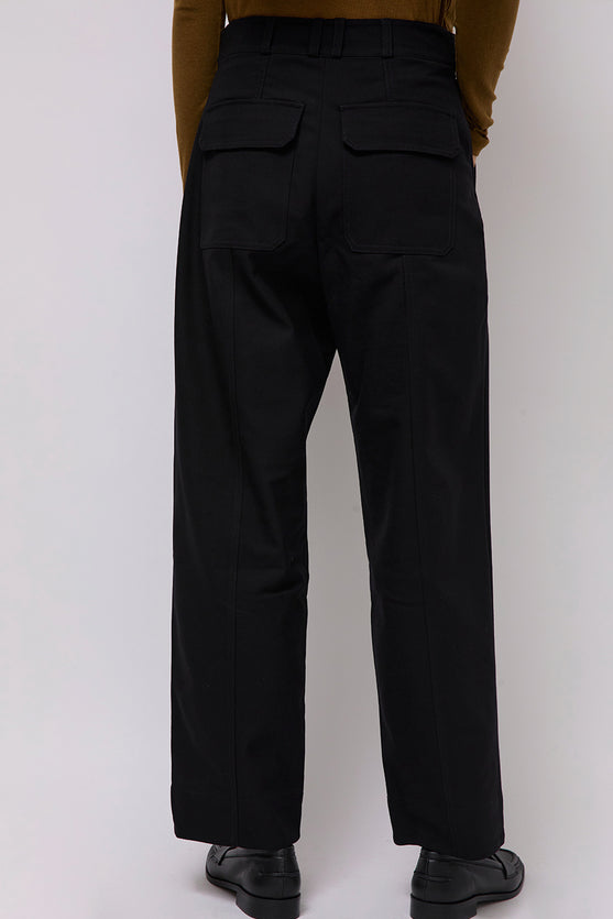 Mijeong Park Wool Blend Workwear Pants in Navy