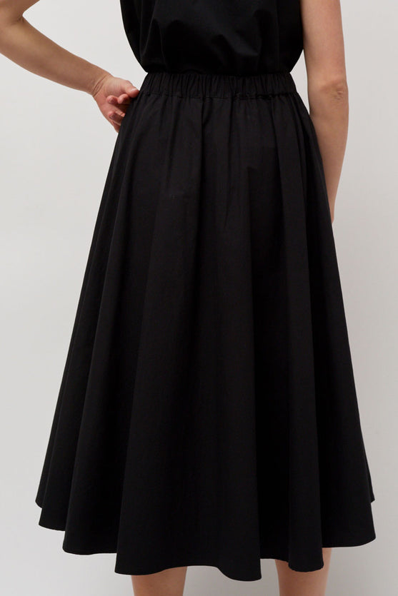 Modern Weaving Relaxed Circle Skirt in Black