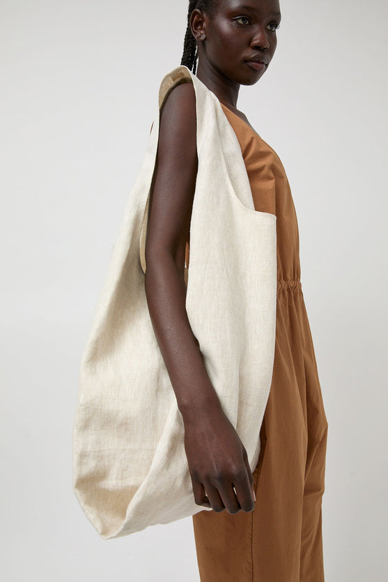 Modern Weaving XL Bound Linen Shopper in Oatmeal Linen