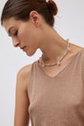 Mussels and Muscles Dew Necklace in Rose Quartz and Amazonite