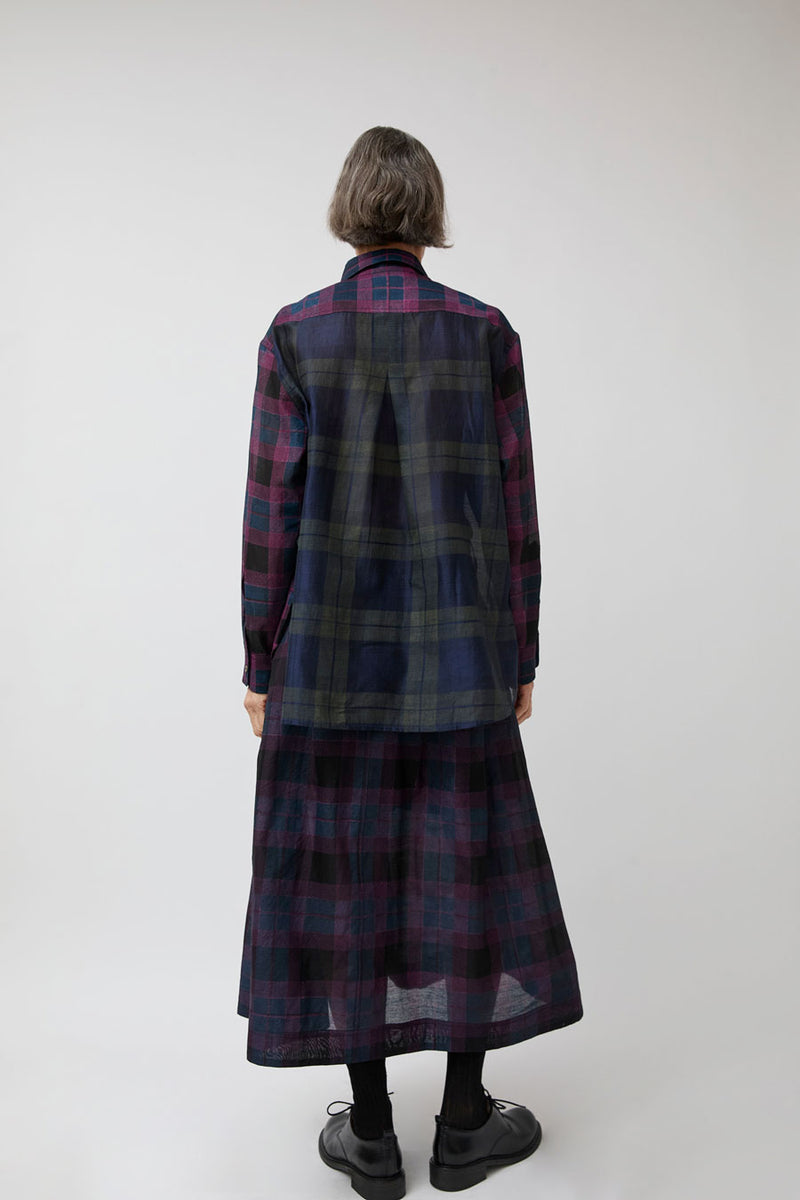 NYMANE Chris Shirt in Black and Indigo