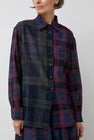 NYMANE Chris Shirt in Black and Indigo