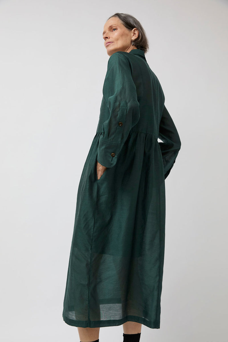 NYMANE Stockholm Dress in Bottle Green