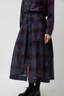 NYMANE Utility Skirt in Black Violet Plaid