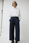 NYMANE Wes Pleated Pant in Indigo