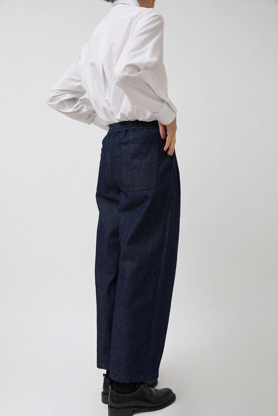 NYMANE Wes Pleated Pant in Indigo