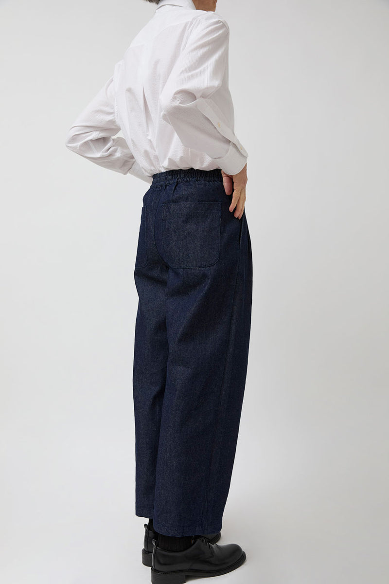 NYMANE Wes Pleated Pant in Indigo