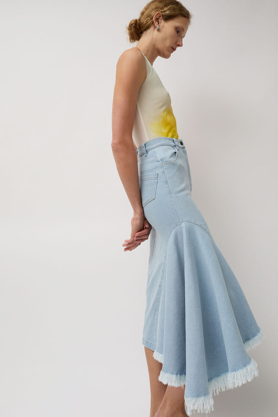 Naya Rea Gloria Skirt in Washed Light Blue