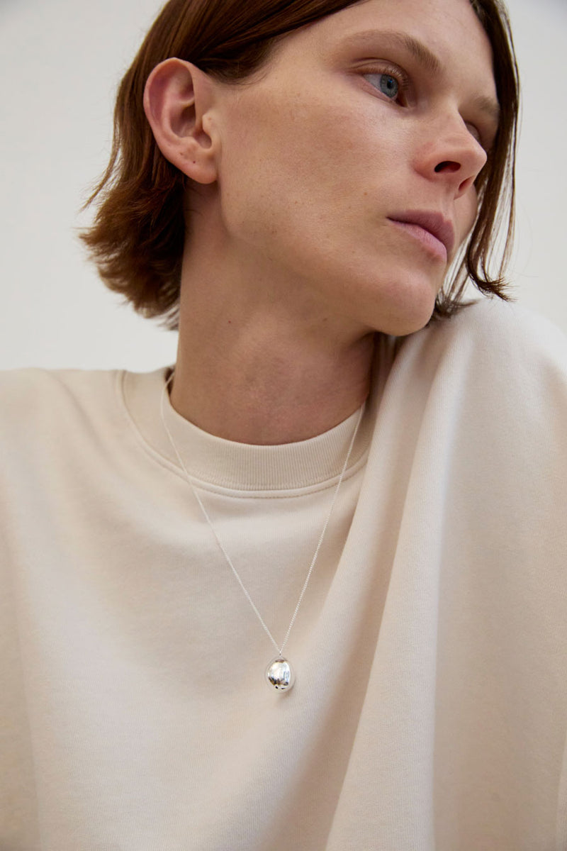 Nina Gordon Drop Necklace in Silver